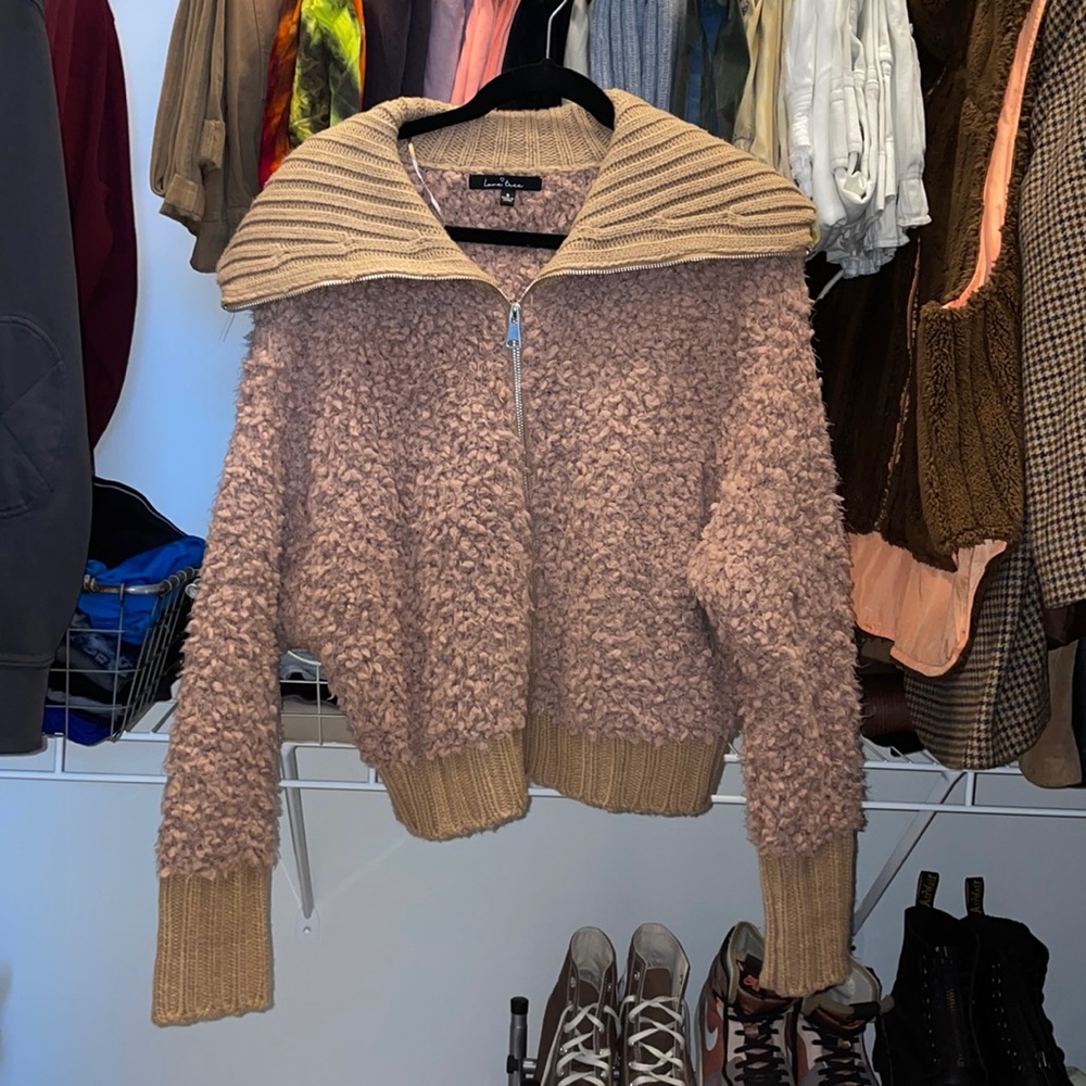 Love tree cozy zip up